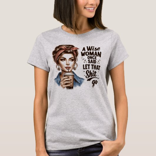 Grappig Retro Meisje T-shirt – Sassy & Witty (Voorkant)