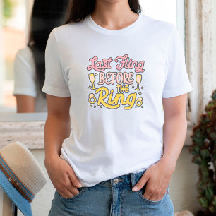 Grappig Retro Meisjesuitje Laatste Vrijgezellen T- T-shirt