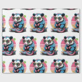 Grappig Retro Opossum vakantiepatroon Cadeaupapier (Vlak)