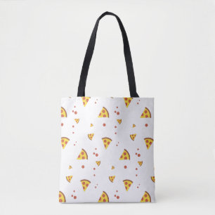 Grappig Retro Pepperoni Pizza Minimalistisch Patro Draagtas
