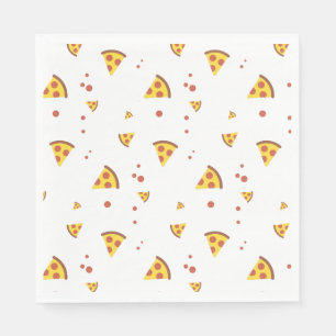Grappig Retro Pepperoni Pizza Minimalistisch Patro Servet