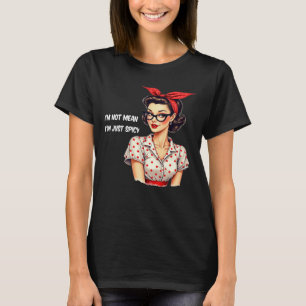 Grappig Retro Rockabilly Pittige Vrouwentop T-shirt