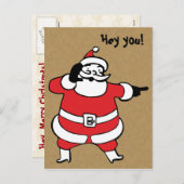 Grappig Retro Sinterklaas Briefkaart (Voorkant / Achterkant)