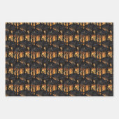 Grappig retro spooky Halloween spookbos Inpakpapier Vel (Voorkant 2)