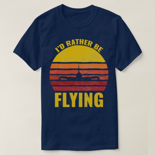 Grappig  Retro Sunset ID in plaats van vliegend gi T-shirt (Design voorkant)