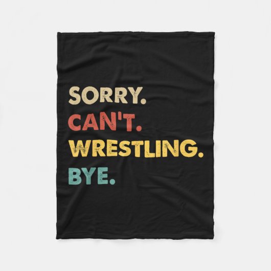 Grappig retro worstelen sorry kan niet afscheid ne fleece deken (Voorkant)