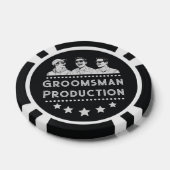Grappig Retro  Zwart-wit vrijgezellenfeest Poker Chips (Enkel)