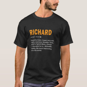 Grappig Richard Definition Dad Man Verjaardag Mann T-shirt