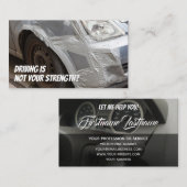 Grappig rijlessen grappige schoolauto visitekaartje (Voorkant / Achterkant)