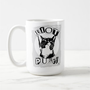 Grappig Riot Purrul Meisje Punk Kat Ontwerp Koffiemok