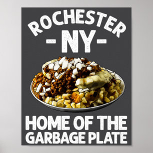 Grappig Rochester Ny Garbage Plate Cadeau Cool New Poster