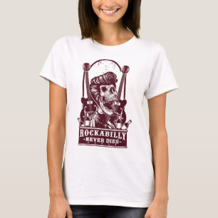 Grappig  Rockabilly Skelet T-shirt