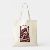 Grappig Rockabilly Skelet Tote Bag (Achterkant)