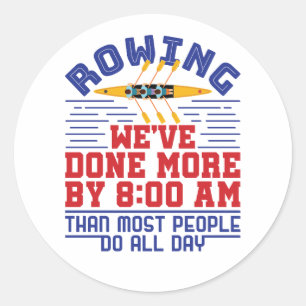 Grappig roeien we hebben meer bemanningsteam gedaa ronde sticker