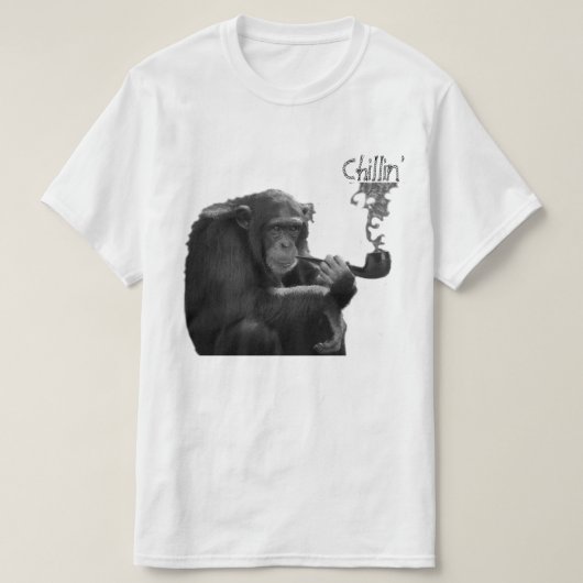 Grappig roken Macho Gorilla Humoristische Aap T-shirt (Design voorkant)
