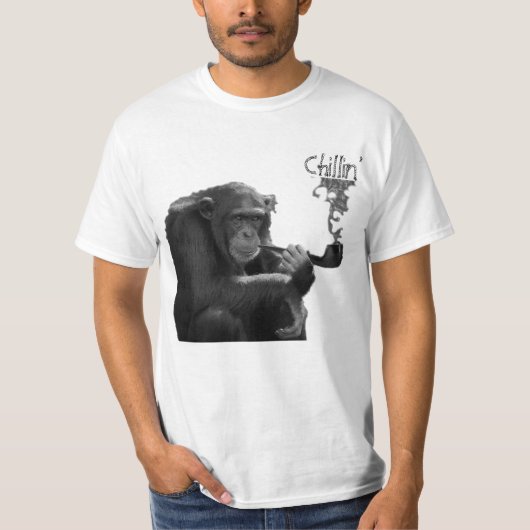 Grappig roken Macho Gorilla Humoristische Aap T-shirt (Voorkant)