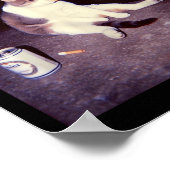 Grappig Roken Meme Sigaret Kitten Brainrot Gekke Poster (Hoek)