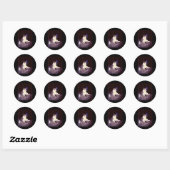 Grappig Roken Meme Sigaret Kitten Brainrot Gekke Ronde Sticker (Vel)