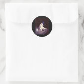 Grappig Roken Meme Sigaret Kitten Brainrot Gekke Ronde Sticker (Tas)