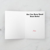 Grappig romantisch stel in de auto kaart (Binnen)