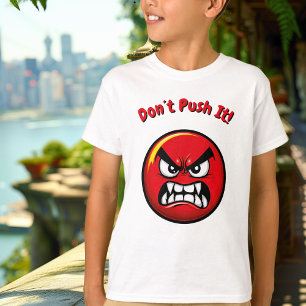 Grappig Rood Angry Emoji Kinder T-shirt