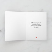 Grappig rood ben ik valentijn vriendje cadeau feestdagen kaart (Binnen)