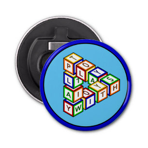 Grappig Rood Blauw Geel Groen Kind Speelgoed Block Button Flesopener