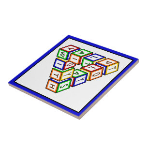 Grappig Rood Blauw Geel Groen Speelgoed Blokkeert Tegeltje