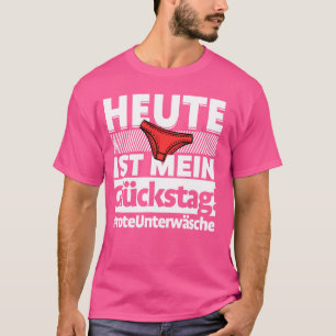 Grappig rood ondergoed Luck oudejaarsavond T-shirt