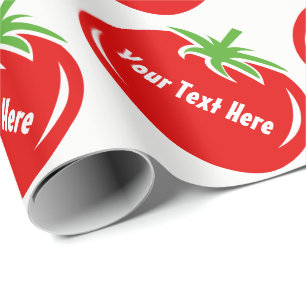 Grappig rood tomatenpapier, aangepast voor plantaa cadeaupapier