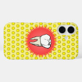 Grappig rood wit geel geëxtraheerd molar starburst Case-Mate iPhone case (Achterkant (horizontaal))