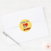 GRAPPIG! Round Sticker Caveman - Wheel You be Mine (Envelop)