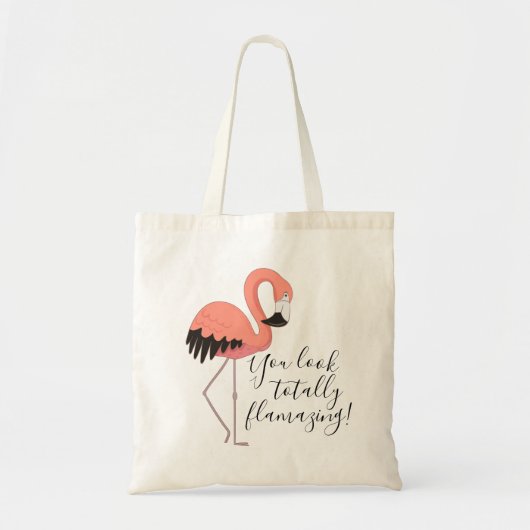 Grappig roze Flamingo volledig het ontvlammen van  Tote Bag (Voorkant)