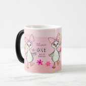 Grappig Roze Gekke Gans Custom 1e Verjaardag Mok (Voorkant links)
