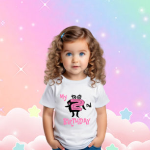 Grappig roze nummer twee baby body
