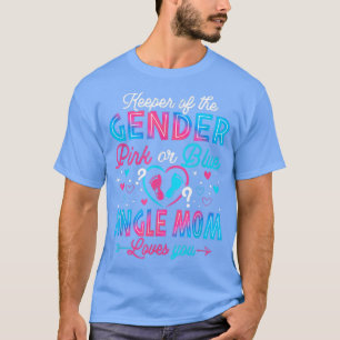 Grappig roze of blauw alleenstaande moeder houdt v t-shirt