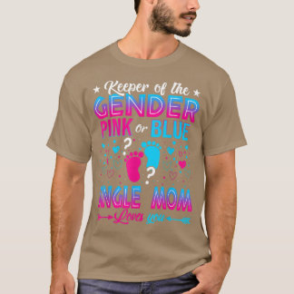 Grappig roze of blauw alleenstaande moeder houdt v t-shirt