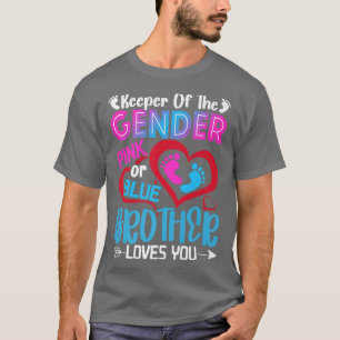 Grappig roze of blauwe broeder houdt van je geslac t-shirt
