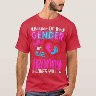 Grappig roze of blauwe oma houdt van je geslacht. t-shirt