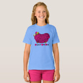 Grappig Roze Ram Chinees Nieuwjaar Zodiac Girl T-s T-shirt (Voorkant volledig)