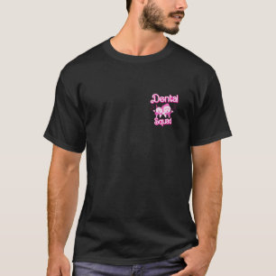 Grappig roze tandheelkundig team Santa Tanden Rend T-shirt