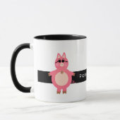 Grappig roze varken mok (Links)