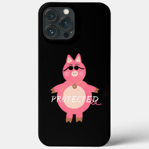 Grappig roze varkentje iPhone 13 pro max hoesje