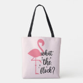 Grappig Roze Wat de Flock Flamingo Draagtas (Achterkant)
