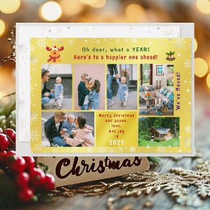 Grappig Rudolph Oh Deer We hebben 6 foto's Golden  Feestdagenkaart