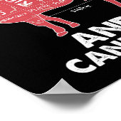 Grappig Rundvlees Snijdt Grafiek I BBQ Slager Poster (Hoek)