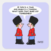 Grappig Russisch Tsardines Sardines Foodie