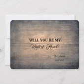 Grappig Rustiek bruidsmeisje / Maid of Honor Voors Kaart (Achterkant)