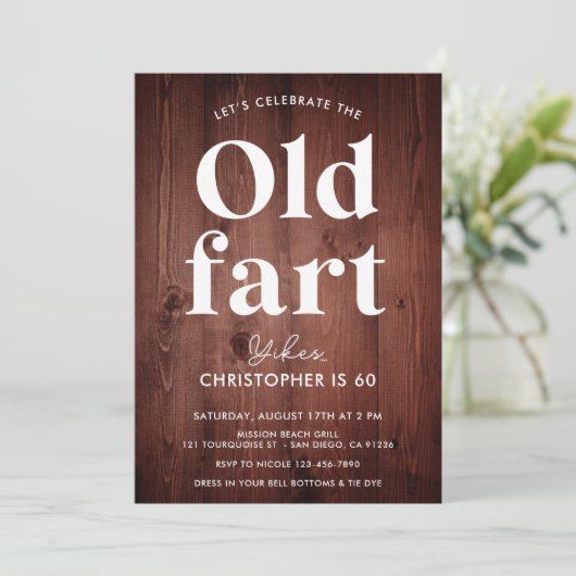 Grappig rustiek hout oude scheet elke leeftijd ver kaart (Staand voorkant)