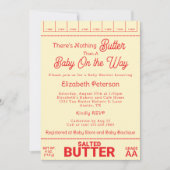 Grappig Rustiek Red Gingham Butter Theme Baby show Kaart (Voorkant)
